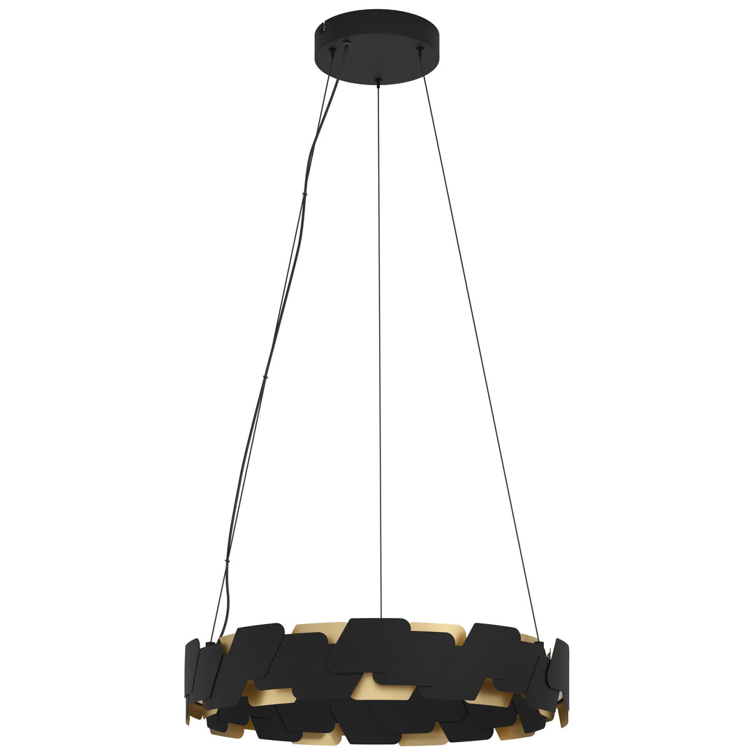 Hängeleuchte Altagracia schwarz, gold 2X36W H:150 Ø 61,5 cm in