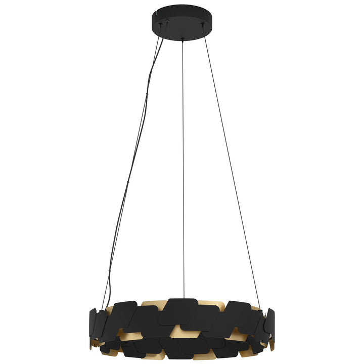 Hängeleuchte Altagracia schwarz, gold 2X36W H:150 Ø 61,5 cm in
