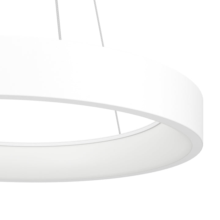 Hängeleuchte Campo Rosso weiss Kunststoff weiss 34W H:110 Ø 60 cm in