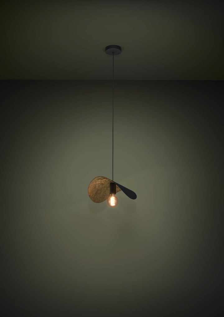 Saceda hanging light black, gold 1X40W L:41 H:150 cm in