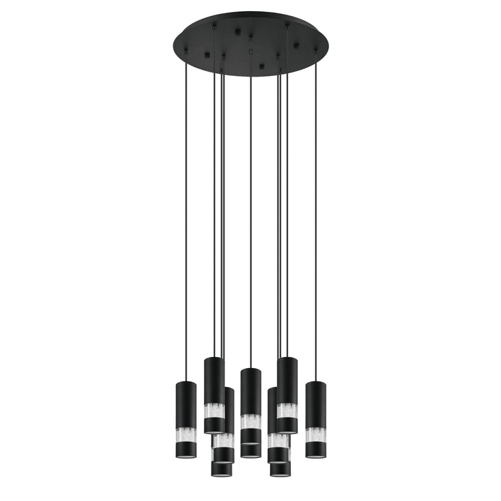 Hängeleuchte Bernabeta schwarz Kunststoff transparent 10X4,6W H:150 Ø 58 cm in