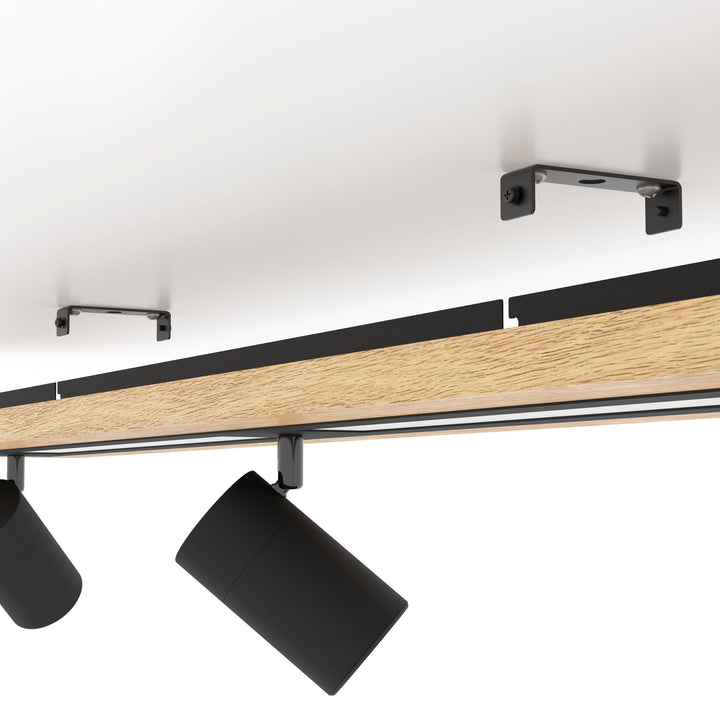 Deckenleuchte Torrestralle  braun, schwarz Kunststoff weiss 2X12W und 3X4,5W L:112 H:15 cm in