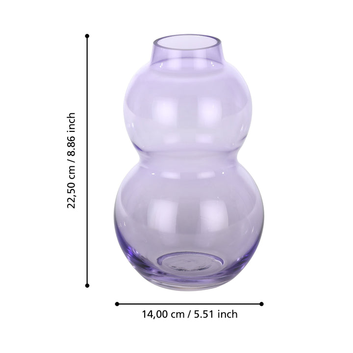 Glasvase Bevato  H:22,5 Ø 14 cm