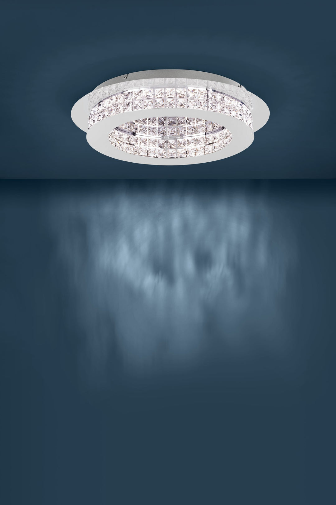 Deckenleuchte Principe  chrom Brillantglas klar 10X3,15W H:10,5 Ø 50 cm in