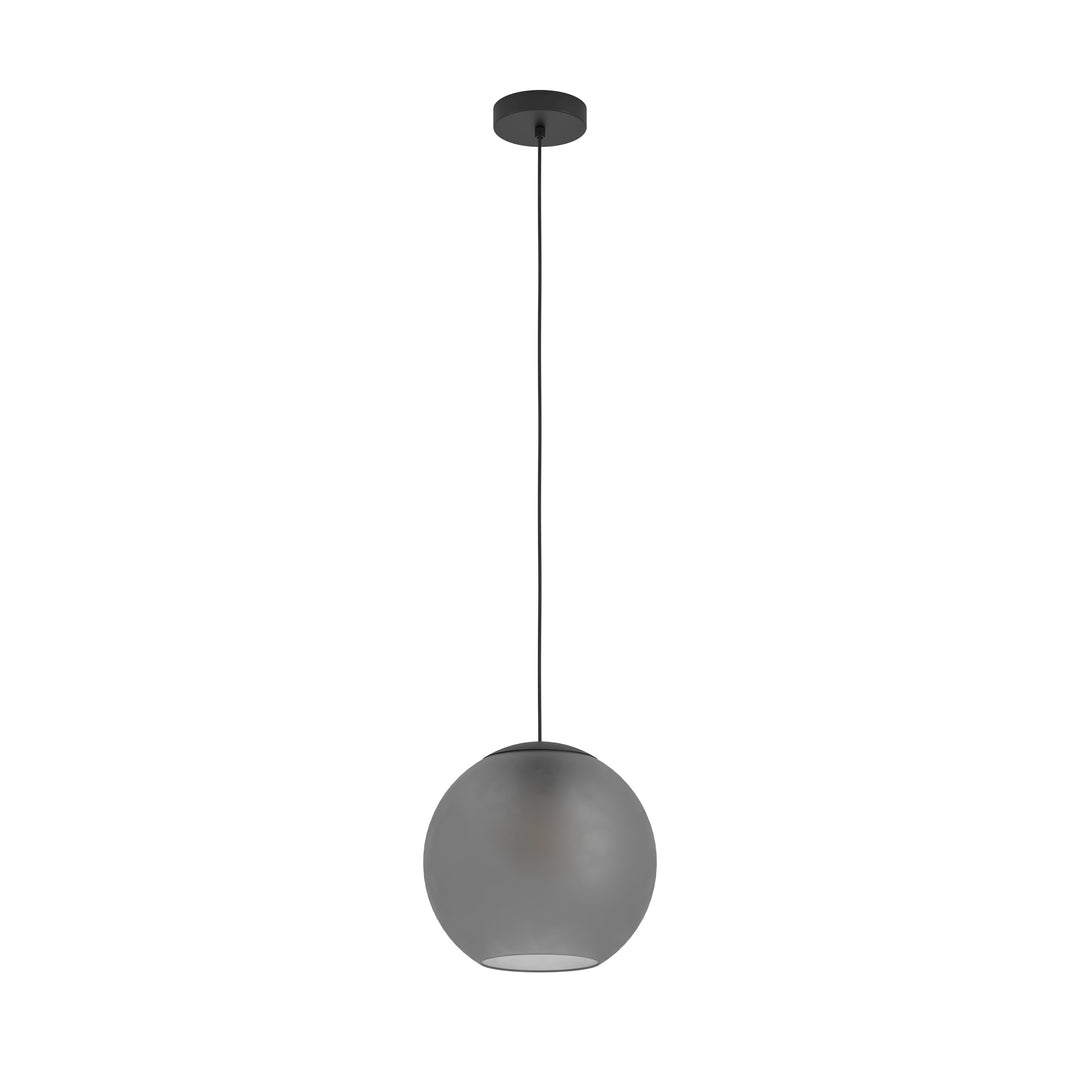 Hängeleuchte Arangona schwarz Glas grau matt 1X40W H:150 Ø 30 cm in