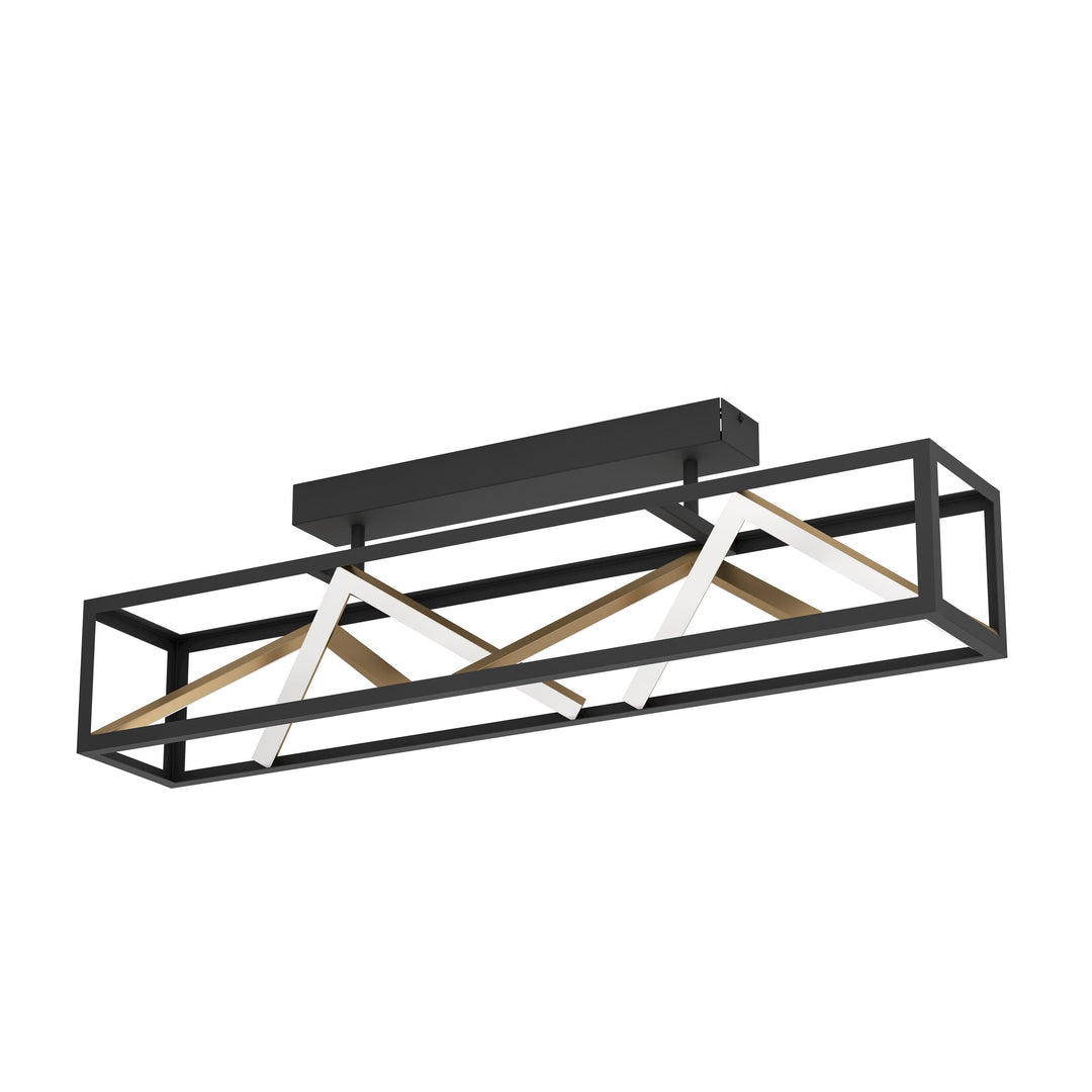 Deckenleuchte Penela mit Fernbedienung   schwarz, gold 45W L:87 H:24 cm in