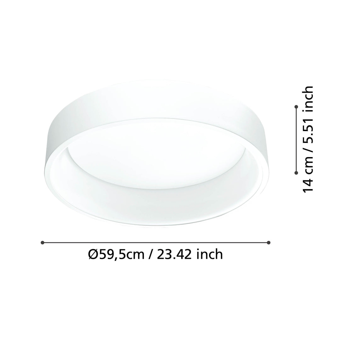 Deckenleuchte Marghera 1  weiss 4X8,8W H:13,5 Ø 59,5 cm in