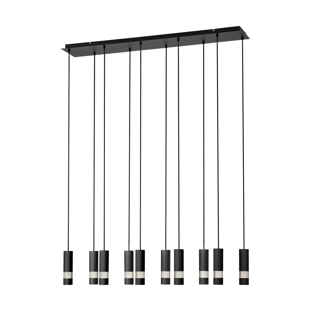 Hängeleuchte Bernabeta schwarz Kunststoff transparent 10X4,6W L:117 H:150 cm in