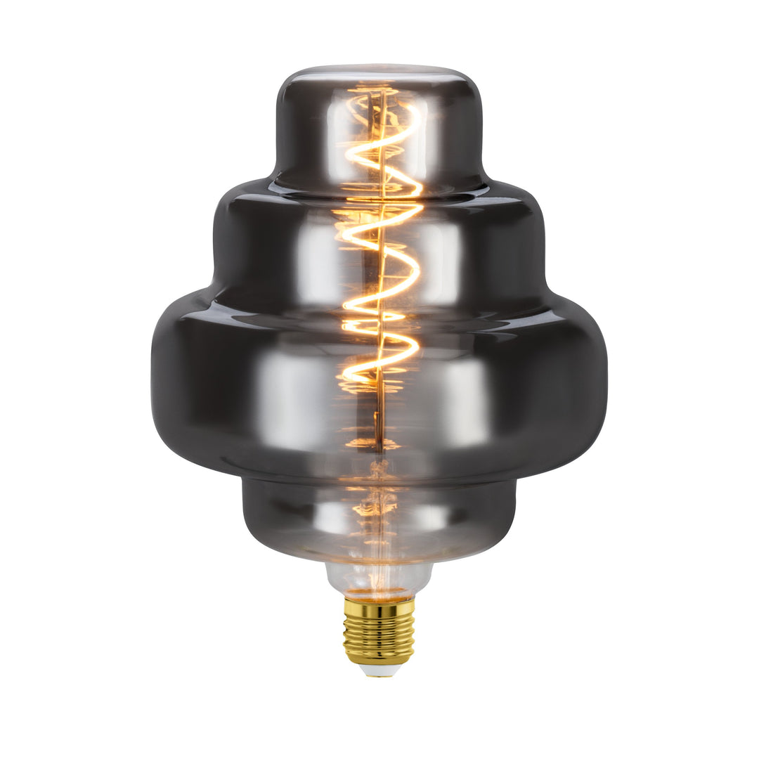 Light source Lm_led_e27 glass black-transparent 1X4W L:29 Ø 20 cm in