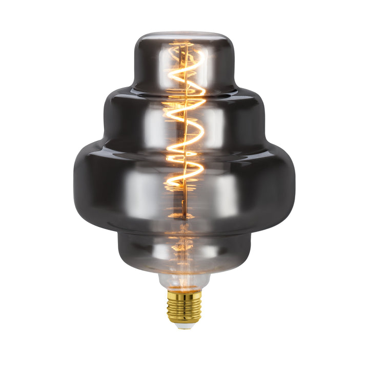 Light source Lm_led_e27 glass black-transparent 1X4W L:29 Ø 20 cm in