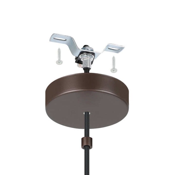 Hängeleuchte Saganto 1 braun Kunststoff braun, kupfer 1X60W H:110 Ø 45 cm in