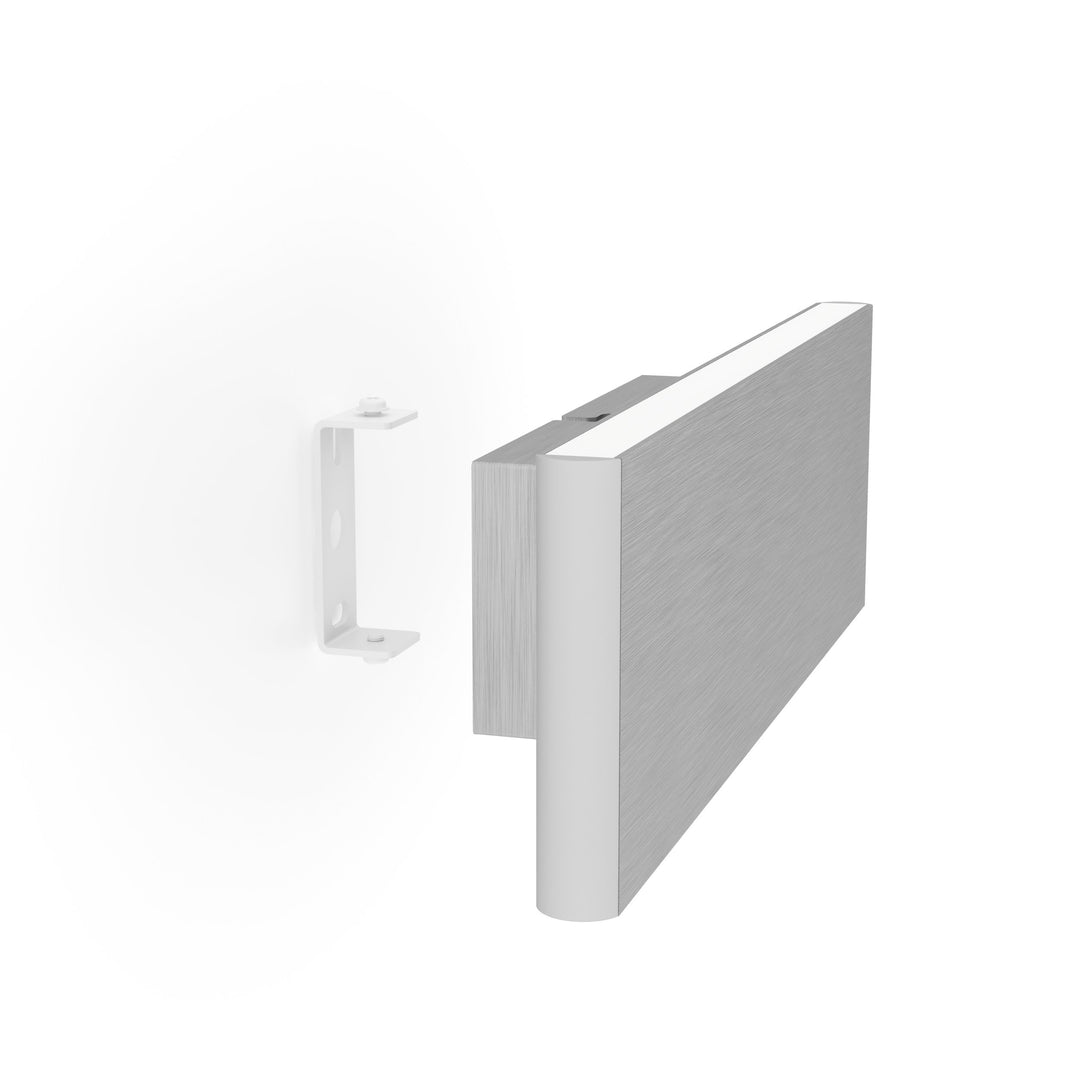 Wandleuchte Climene alu-gebürstet Kunststoff weiss 2X5,4W L:25,5 H:8 cm in