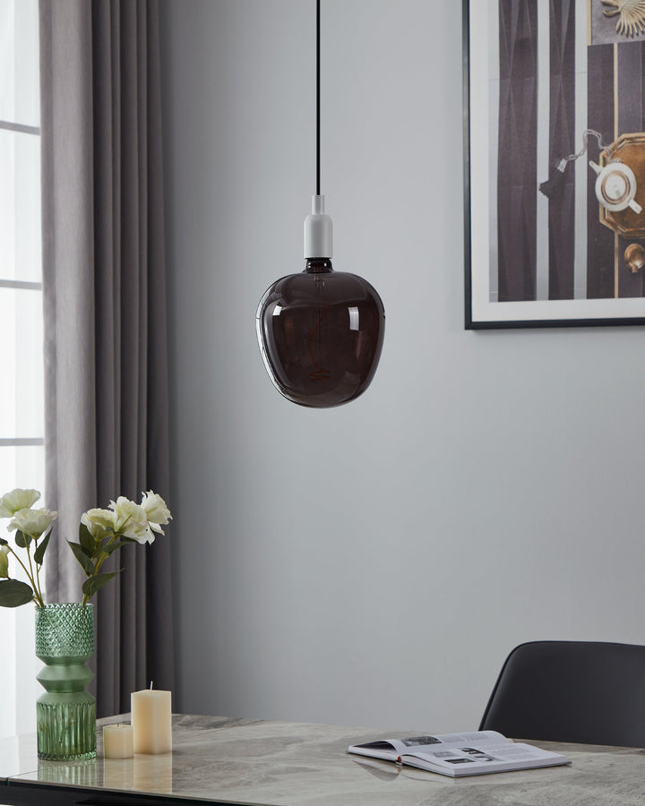 Light source Lm_led_e27 glass black 1X4W L:25.5 Ø 19 cm in