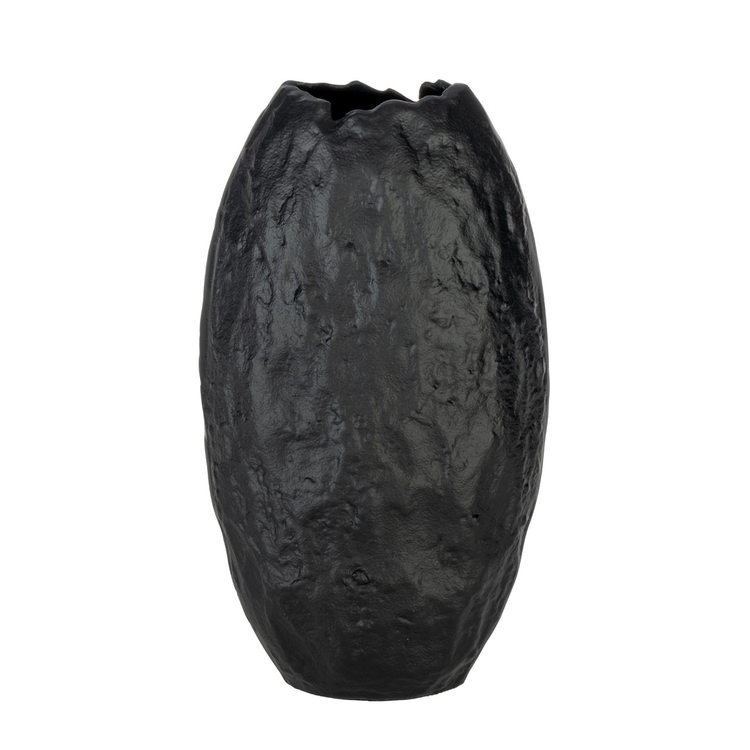 Metallvase Vohemar schwarz  L:16,5 H:31 cm in