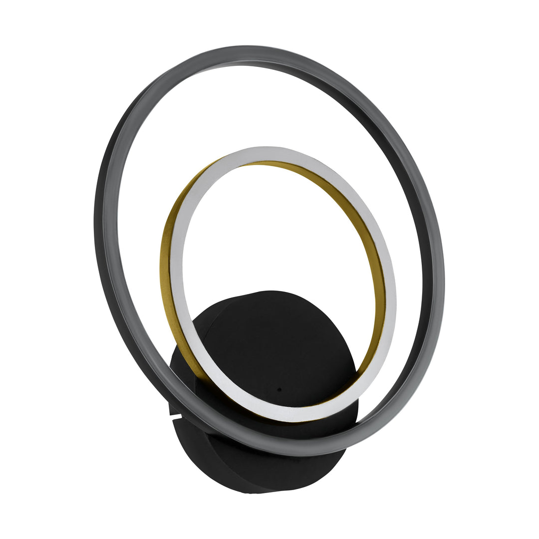 Wandleuchte Lanacera  schwarz, gold Kunststoff weiss 1X12W und 4X2,1W L:30 H:32,5 cm in