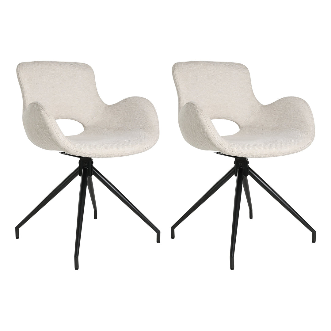 Stuhl Bulacan schwarz, creme  L:58 H:82 cm in