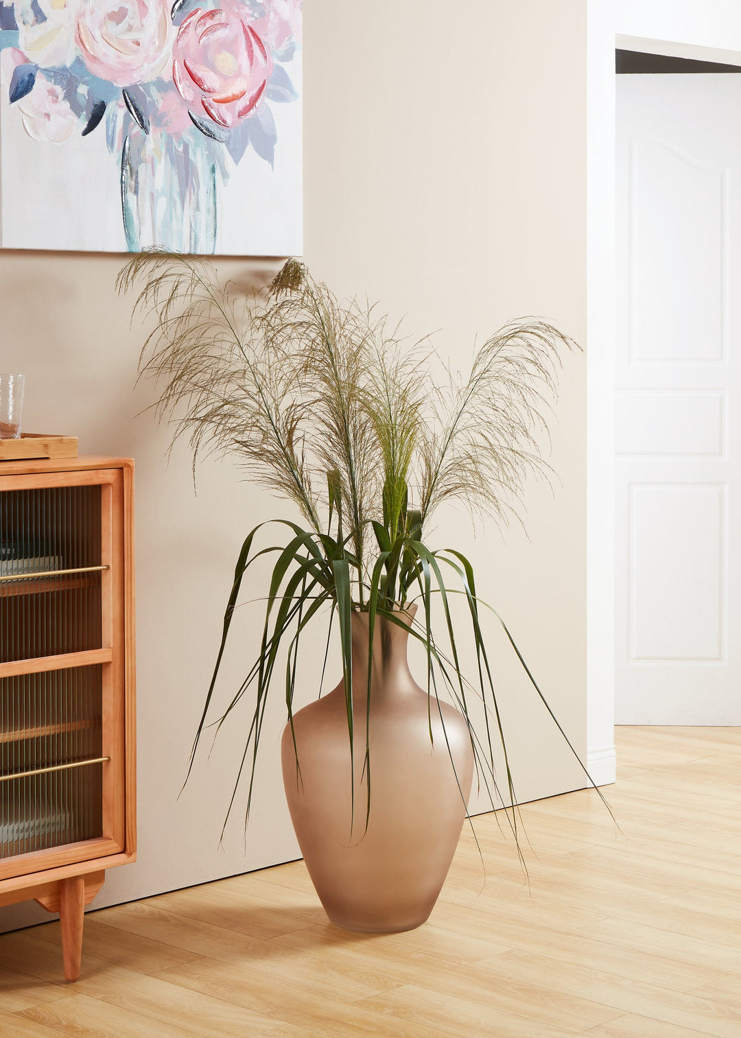 Glasvase Longkali  H:65 Ø 40 cm
