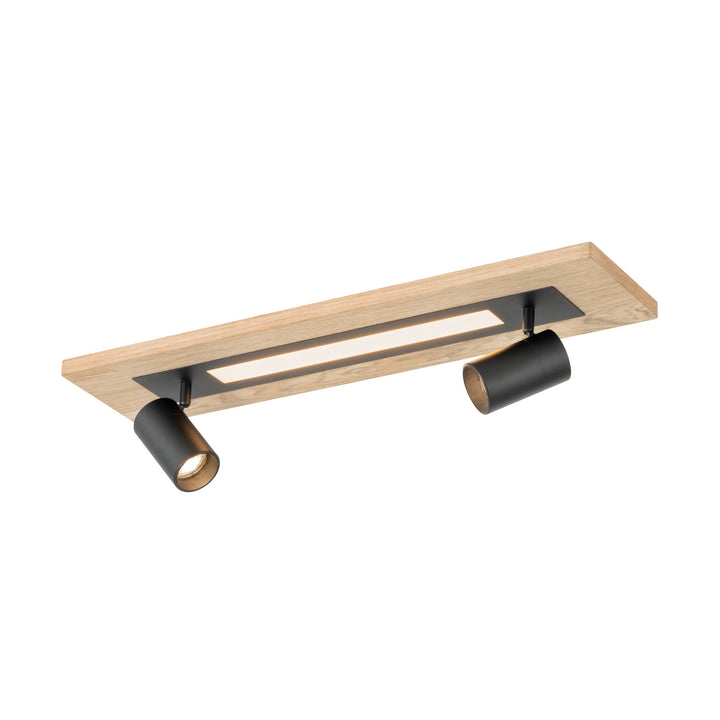 Deckenleuchte Torrestralle  braun, schwarz Kunststoff weiss 1X12W und 2X4,5W L:69 H:15 cm in