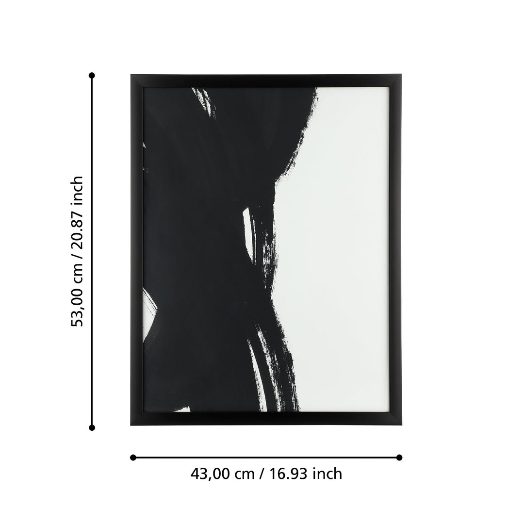 Picture Roberval black, white L:43 H:53 cm in