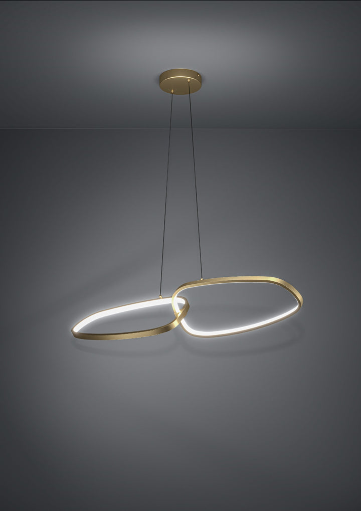 Lodosa hanging light brass plastic white 37.5W L:113 H:110 cm in