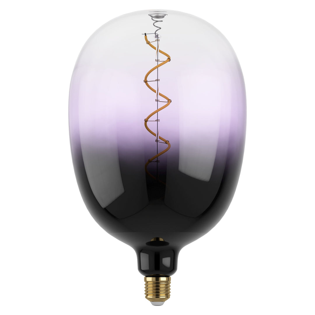 Leuchtmittel Lm_led_e27  Glas schwarz-violett-transparent 1X4W L:29,5 Ø 18 cm in