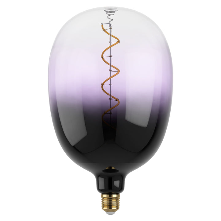 Leuchtmittel Lm_led_e27  Glas schwarz-violett-transparent 1X4W L:29,5 Ø 18 cm in