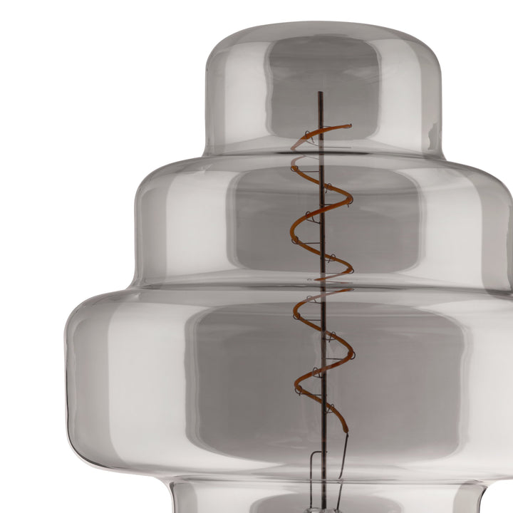 Light source Lm_led_e27 glass black-transparent 1X4W L:29 Ø 20 cm in