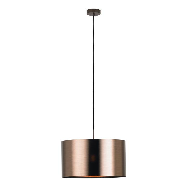 Hängeleuchte Saganto 1 braun Kunststoff braun, kupfer 1X60W H:110 Ø 45 cm in