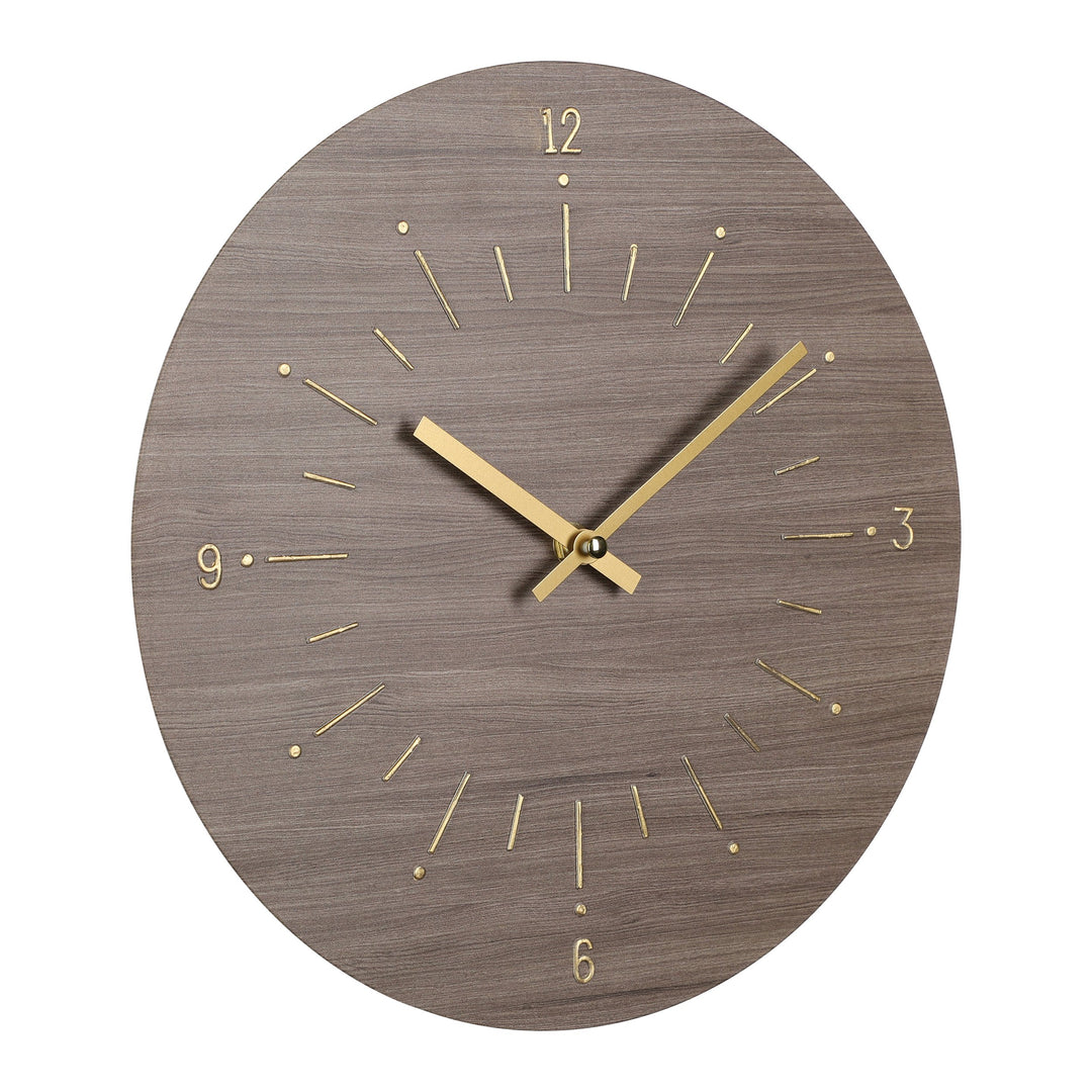 Uhr Takahagi braun, gold  Ø 30 cm in