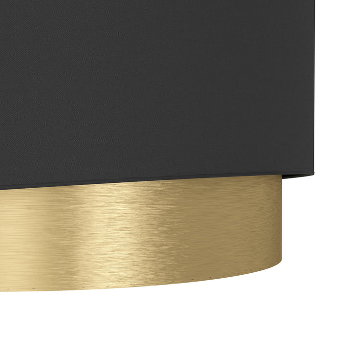 Wandleuchte Manderline mit Dimmer (Touchdimmer) schwarz Textil schwarz, messing 1X40W L:45 H:189 cm in