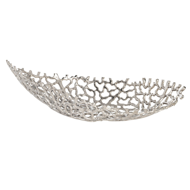 Dekoschale Kimitsu nickel  L:61 H:13 cm in