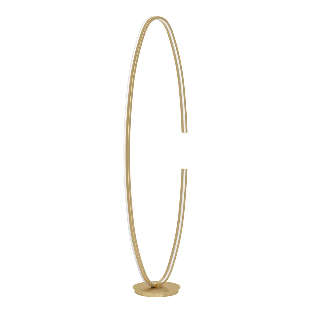 Floor lamp Bogado with switch gold-colored plastic white 20W L:40 H:143 cm in