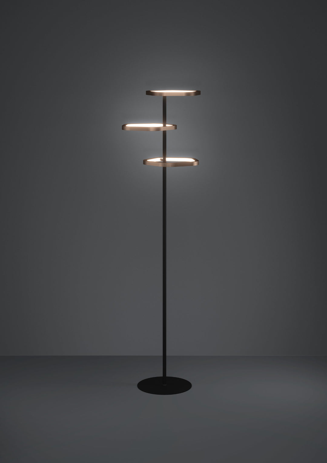 Stehleuchte Estrella  mit Schalter bronze, schwarz Kunststoff weiss 1X20W H:160 Ø 53 cm in