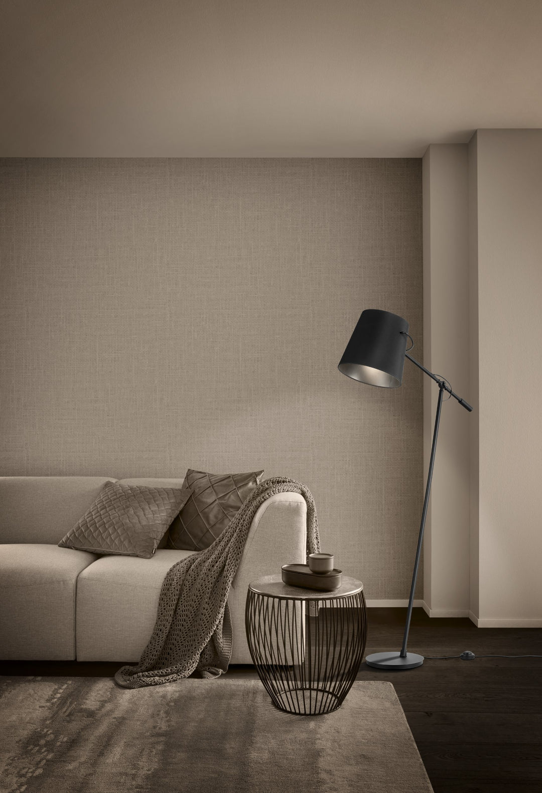 Stehleuchte Granadillos mit Schalter schwarz Textil schwarz 1X40W L:80 H:153 cm in