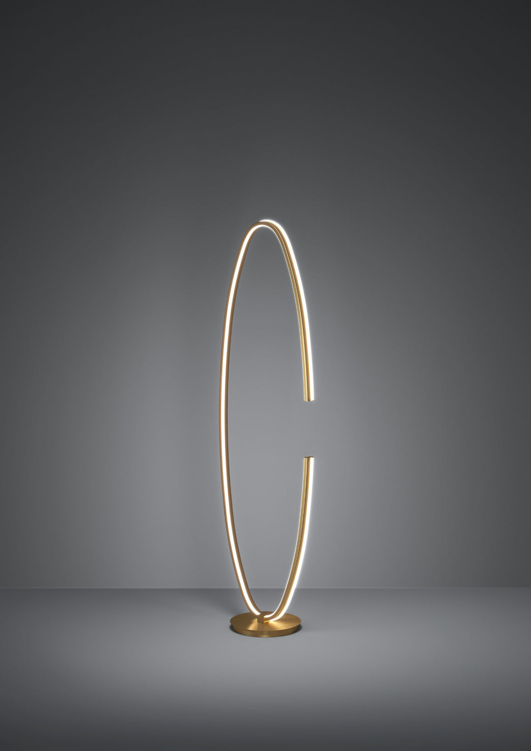 Floor lamp Bogado with switch gold-colored plastic white 20W L:40 H:143 cm in