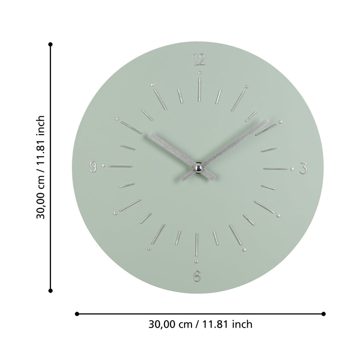 Uhr Takahagi mint  Ø 30 cm in