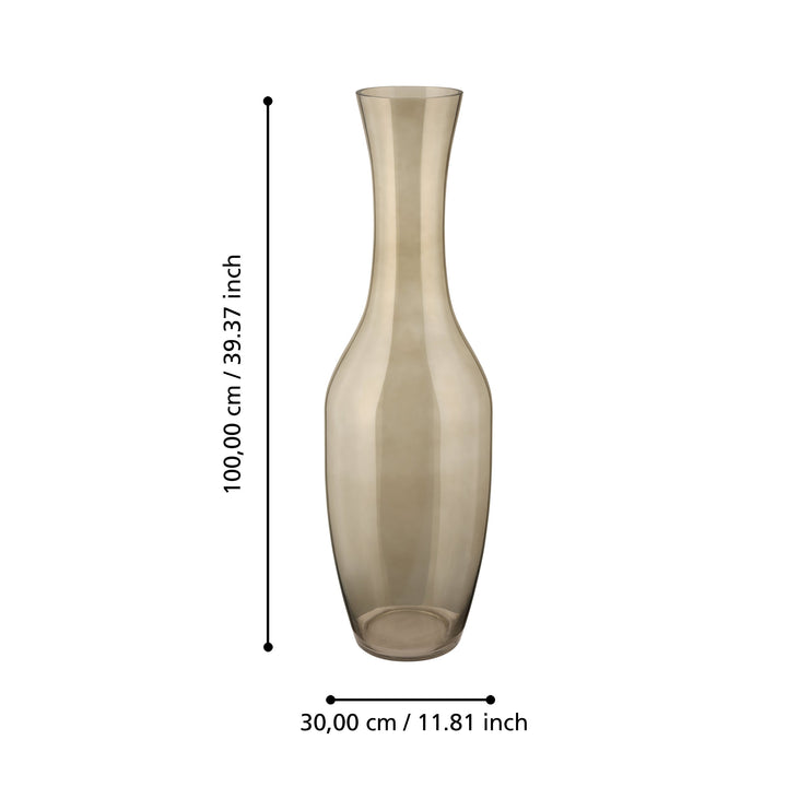 Glasvase Longkali  H:100 Ø 30 cm