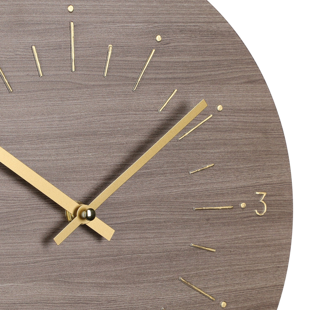 Uhr Takahagi braun, gold  Ø 30 cm in