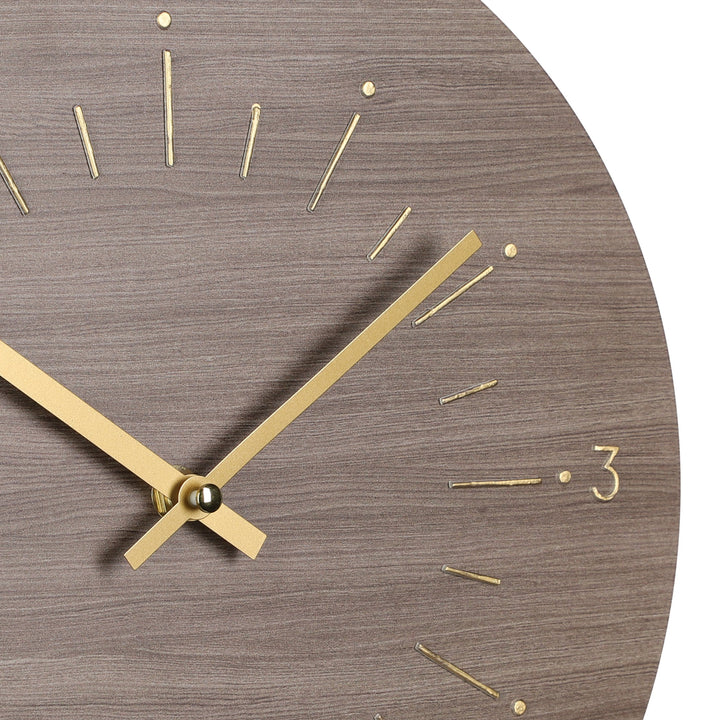 Uhr Takahagi braun, gold  Ø 30 cm in