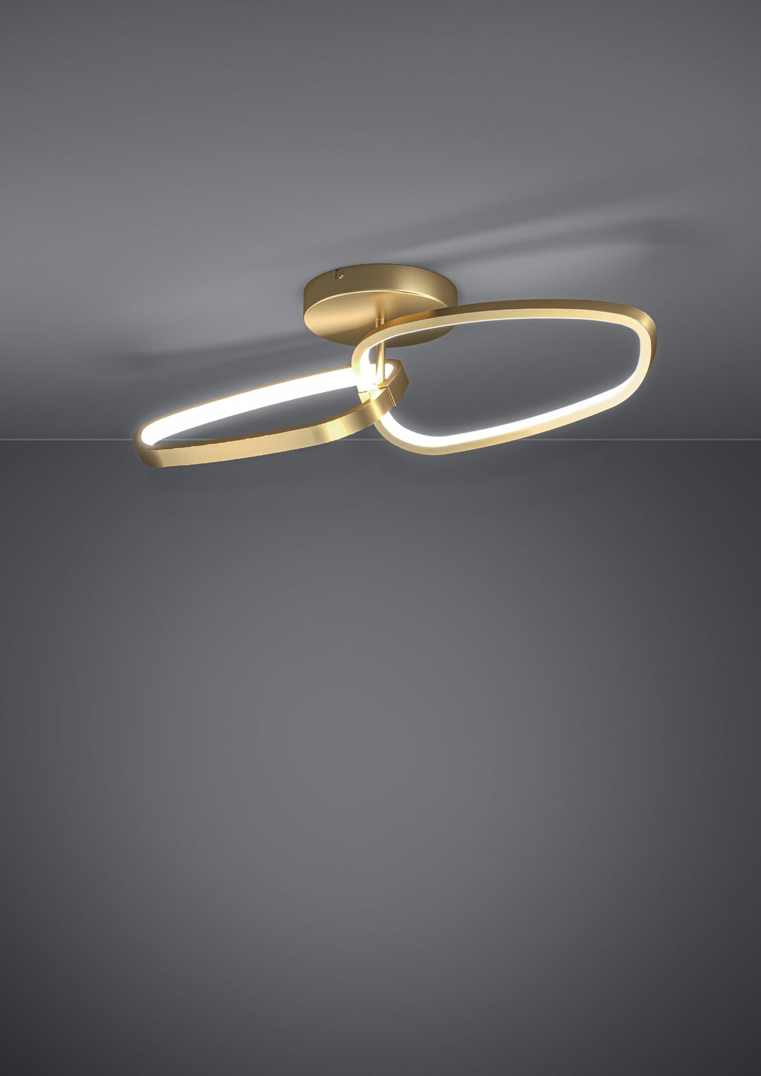 Deckenleuchte Lodosa messing Kunststoff weiss 25W L:72 H:22,5 cm in