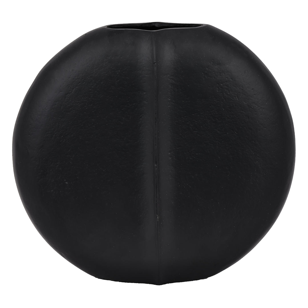 Metal vase Sominot black L:23 H:21.5 cm in