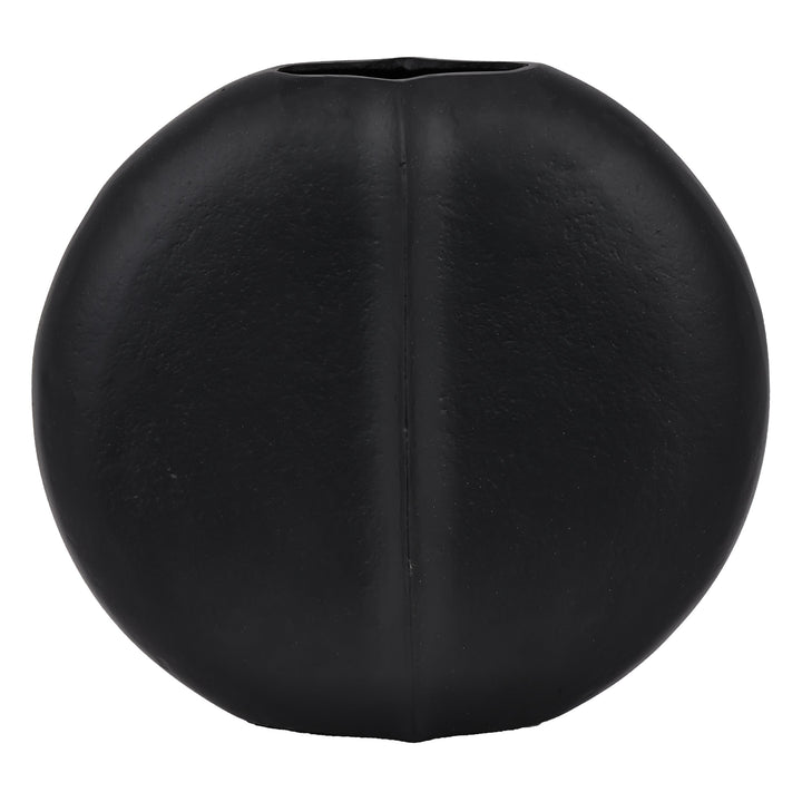 Metal vase Sominot black L:23 H:21.5 cm in