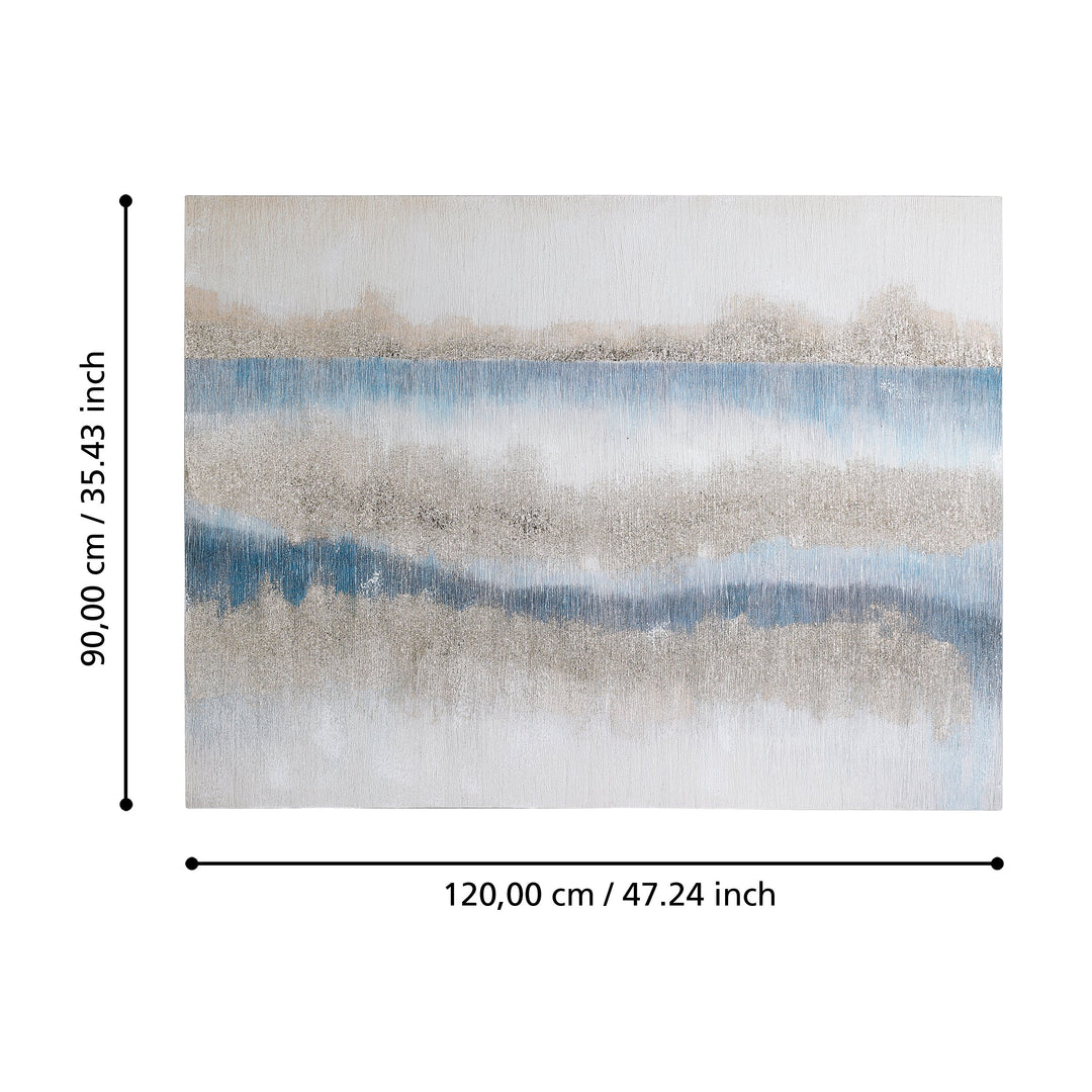 Bild Alaminos weiss, blau  L:120 H:90 cm in