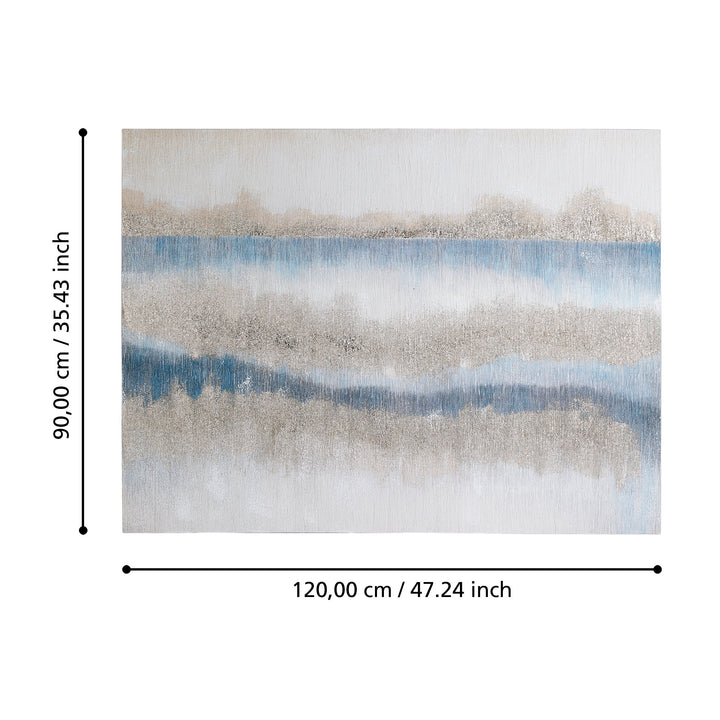 Bild Alaminos weiss, blau  L:120 H:90 cm in