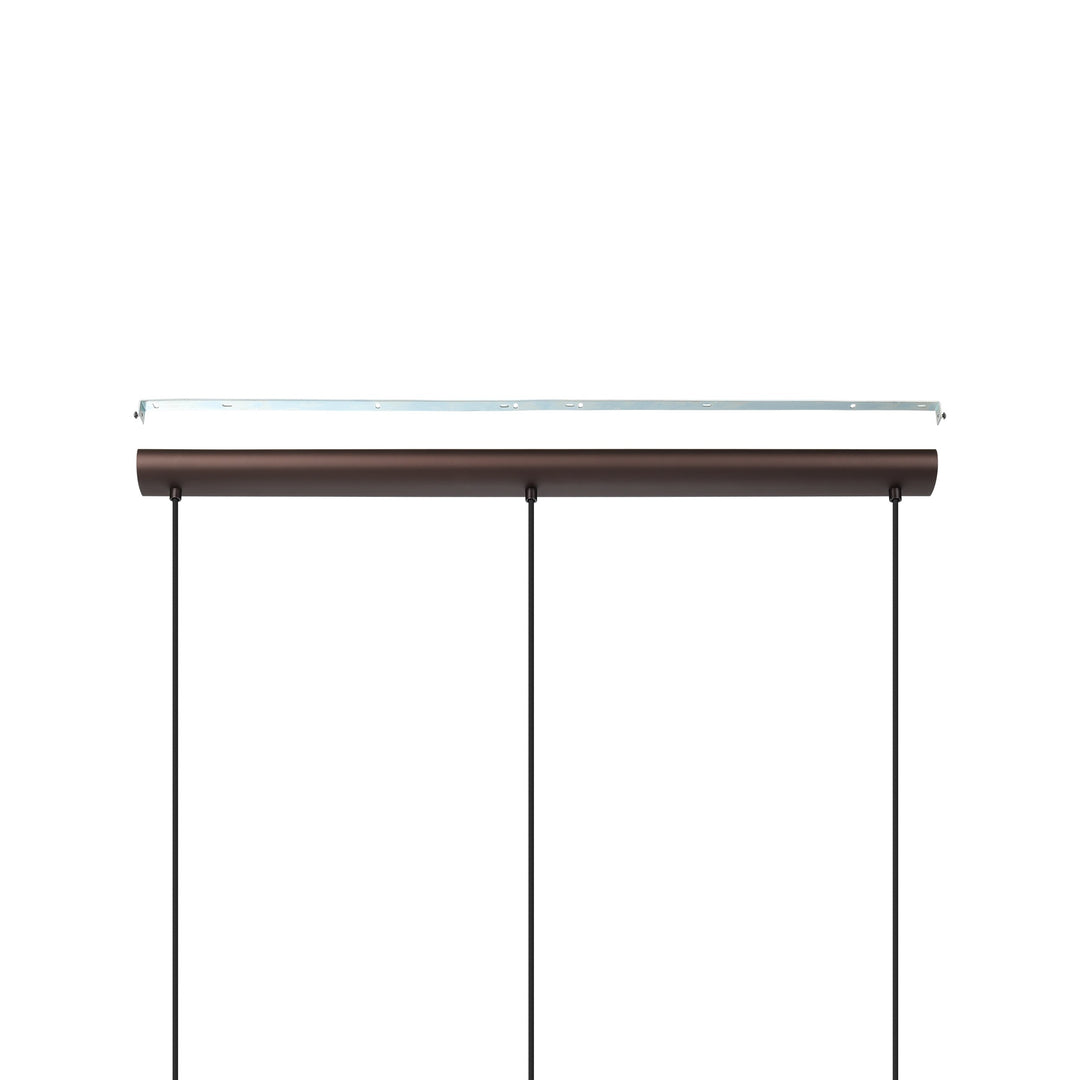 Hängeleuchte Saganto 1 braun Kunststoff braun, kupfer 3X60W L:103 H:110 cm in